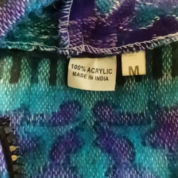 Multicolor Patterned Women's Jacket - Picture 3 of 4